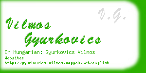 vilmos gyurkovics business card